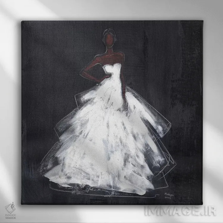 تابلو جسیکا اثر هارت آو لیلی (برند هنری) - نمای روبهرو روی دیوار