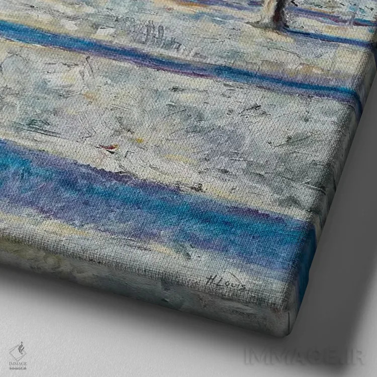 تابلو ژانویه اثر هارت آو لیلی (برند هنری) - نمای نزدیک بافت بوم