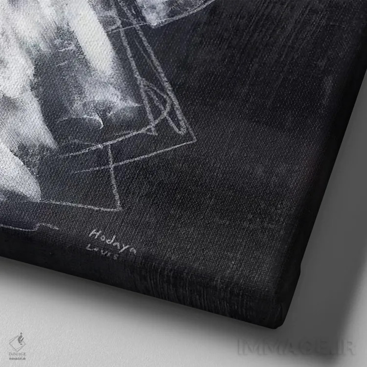 تابلو جسیکا اثر هارت آو لیلی (برند هنری) - نمای نزدیک بافت بوم