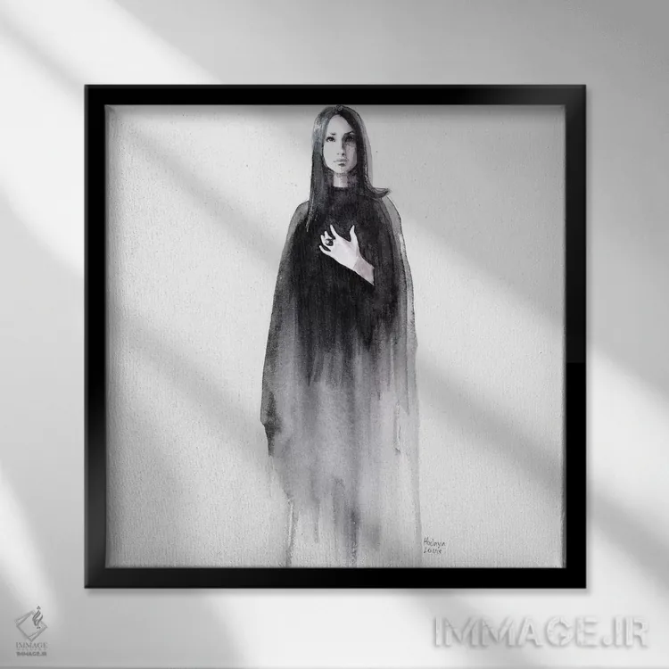 تابلو لوسیا اثر هارت آو لیلی (برند هنری) - نمای قابدار مشکی