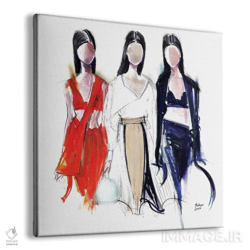 تابلو باند نمایش مد بهاری اثر هارت آو لیلی (برند هنری) - نمای پرسپکتیو محصول