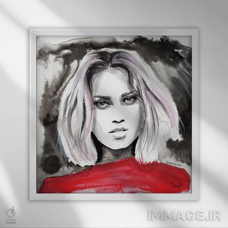 تابلو نیکیتا اثر هارت آو لیلی (برند هنری) - نمای قابدار سفید