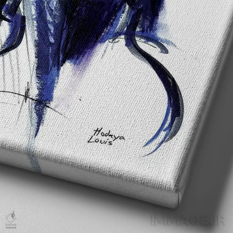 تابلو باند نمایش مد بهاری اثر هارت آو لیلی (برند هنری) - نمای نزدیک بافت بوم