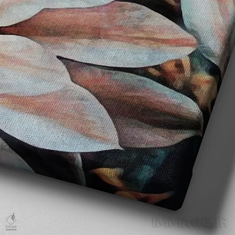 تابلو گیاهان ظریف و خطرناک اثر اشلی آلدرج - نمای نزدیک بافت بوم