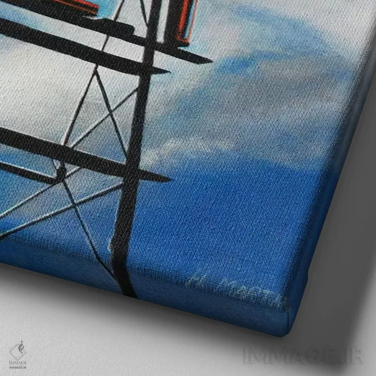 تابلو بازار ماهی شهر اثر هایدی مارتین - نمای نزدیک بافت بوم