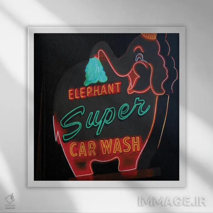 تابلو شستشوی فوقالعاده اثر هایدی مارتین - نمای قابدار سفید