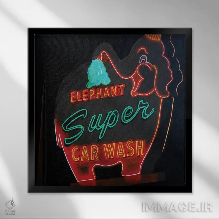 تابلو شستشوی فوقالعاده اثر هایدی مارتین - نمای قابدار مشکی