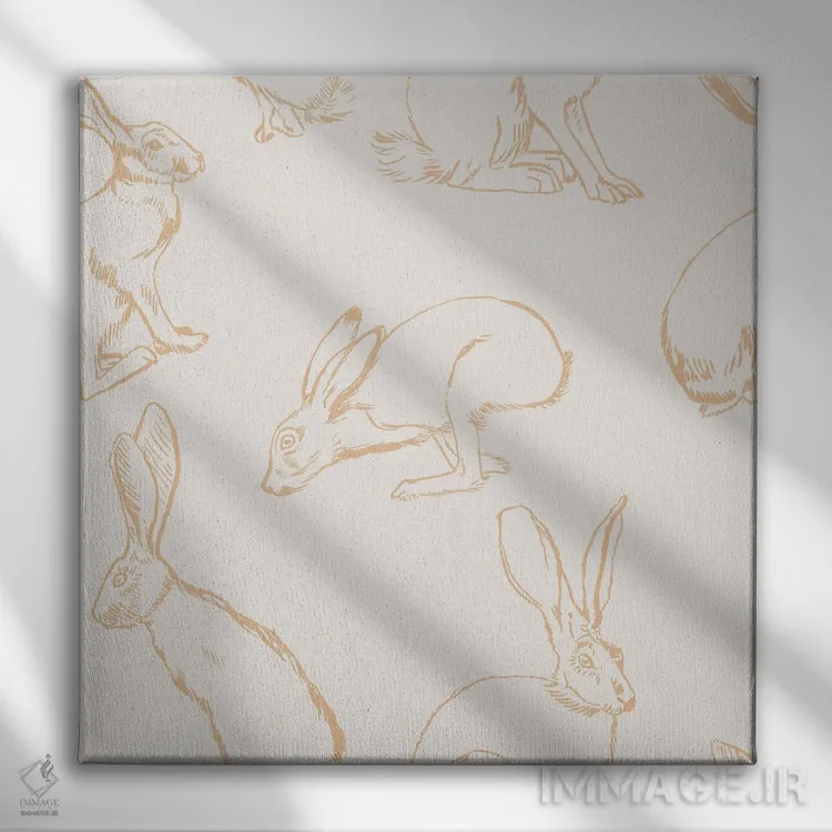 تابلو کویر مدرن اثر هانا بایزنگ - نمای روبهرو روی دیوار