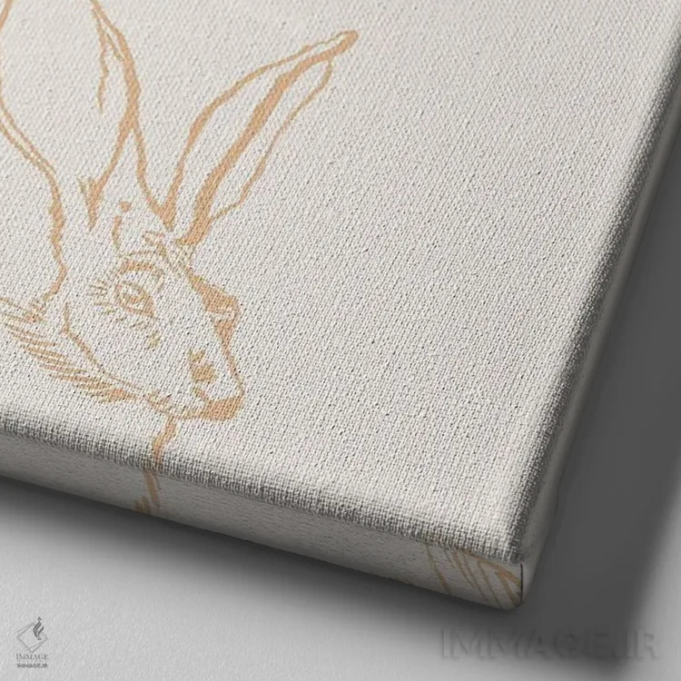 تابلو کویر مدرن اثر هانا بایزنگ - نمای نزدیک بافت بوم