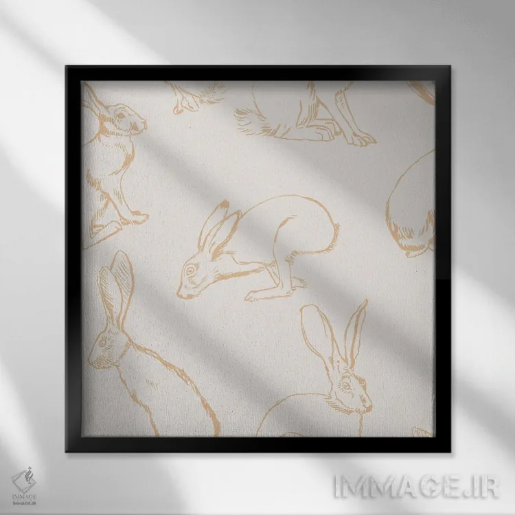 تابلو کویر مدرن اثر هانا بایزنگ - نمای قابدار مشکی