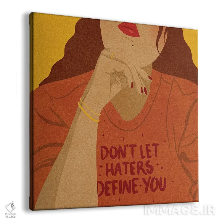 تابلو آدمهای متنفر تو را تعریف نمیکنند اثر هانا رَند - نمای پرسپکتیو محصول