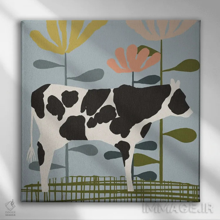 تابلو گاو بهاری اثر هانا بایزنگ - نمای روبهرو روی دیوار