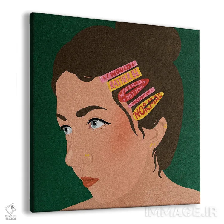 تابلو ترجیح میدهم عجیب باشم اثر هانا رَند - نمای پرسپکتیو محصول