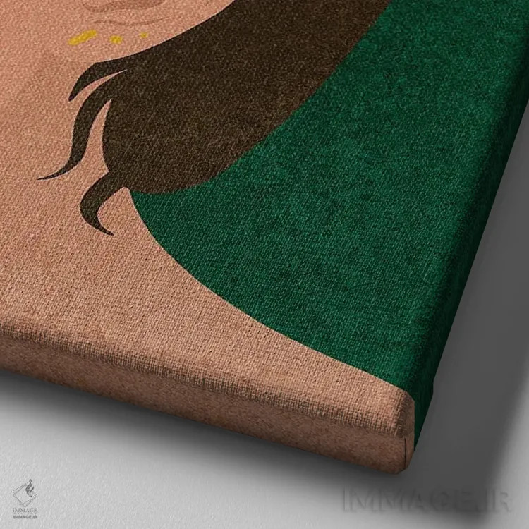 تابلو ترجیح میدهم عجیب باشم اثر هانا رَند - نمای نزدیک بافت بوم