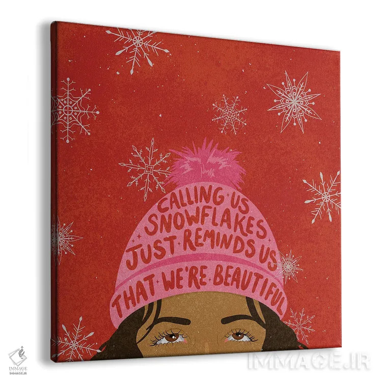 تابلو برف دانهها زیبا هستند اثر هانا رَند - نمای پرسپکتیو محصول