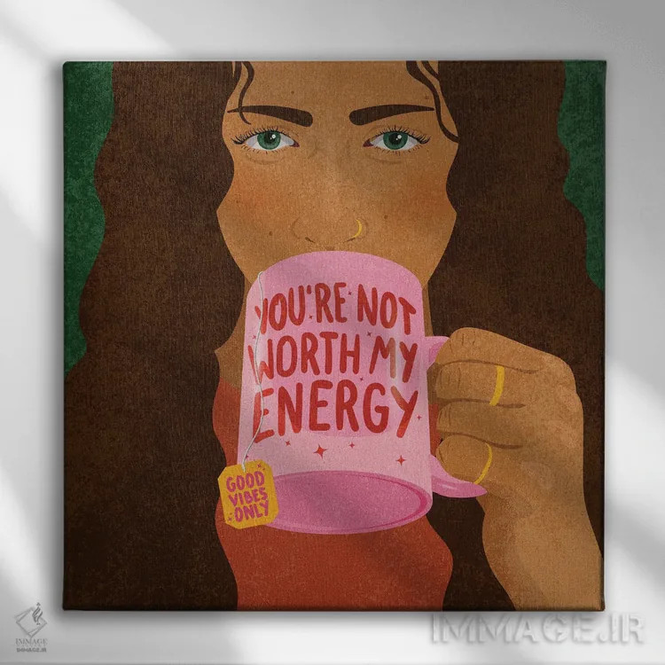 تابلو ارزش انرژی من را نداری اثر هانا رَند - نمای روبهرو روی دیوار