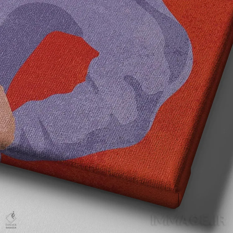 تابلو رنگهای RGB برای همیشه (قرمز، سبز، آبی) اثر هانا رَند - نمای نزدیک بافت بوم