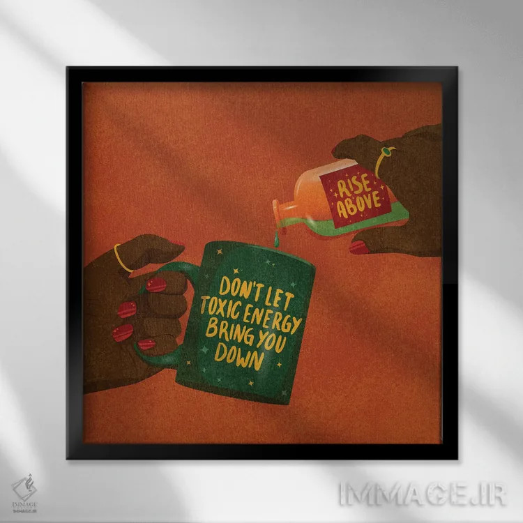 تابلو فراتر رو اثر هانا رَند - نمای قابدار مشکی