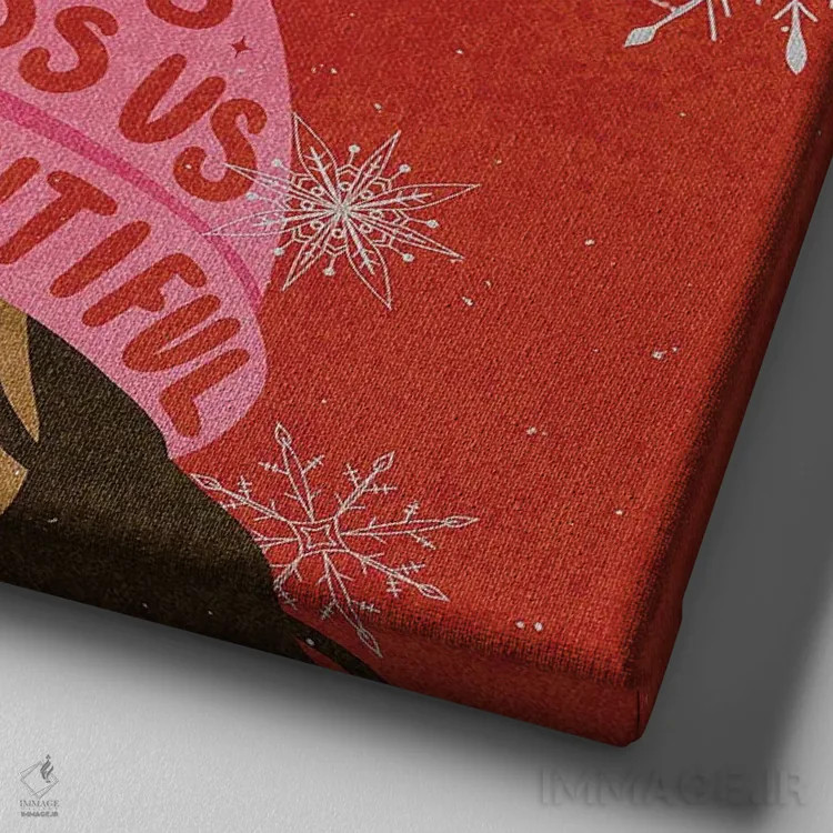 تابلو برف دانهها زیبا هستند اثر هانا رَند - نمای نزدیک بافت بوم