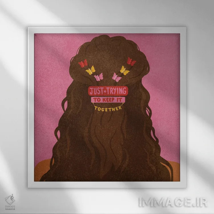 تابلو خودت را جمع و جور کن اثر هانا رَند - نمای قابدار سفید