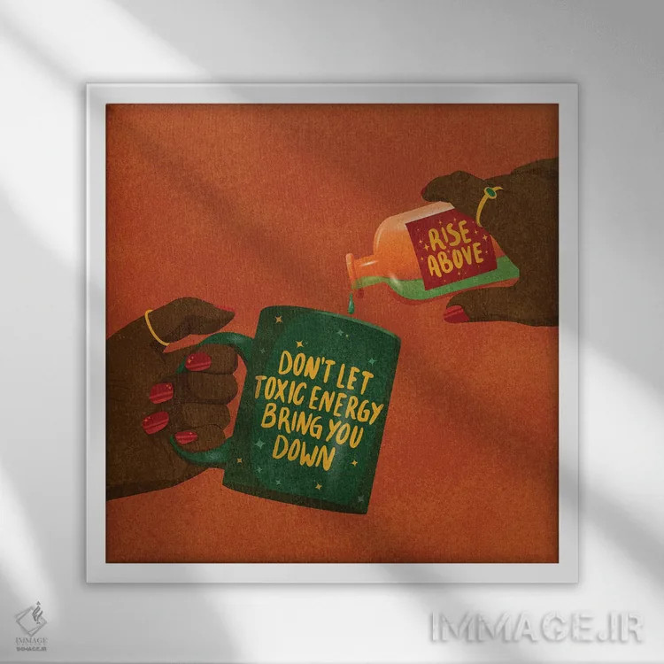 تابلو فراتر رو اثر هانا رَند - نمای قابدار سفید