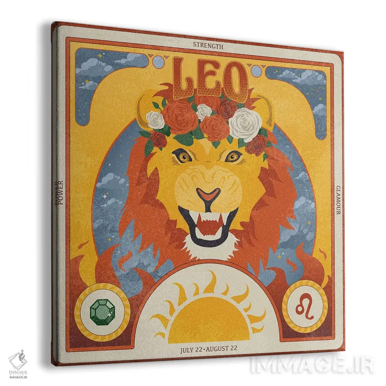 تابلو شیر (برج فلکی) اثر هانا رَند - نمای پرسپکتیو محصول