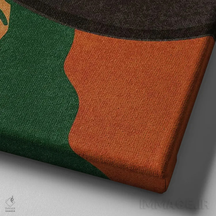 تابلو چهرهٔ جادوگر در حالت استراحت (اصطلاح طنز) اثر هانا رَند - نمای نزدیک بافت بوم