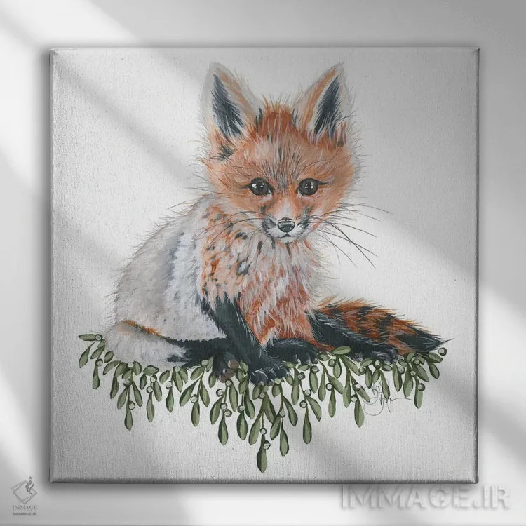 تابلو روباه کوچولو اثر هولیهکس آرت (استودیو هنری) - نمای روبهرو روی دیوار