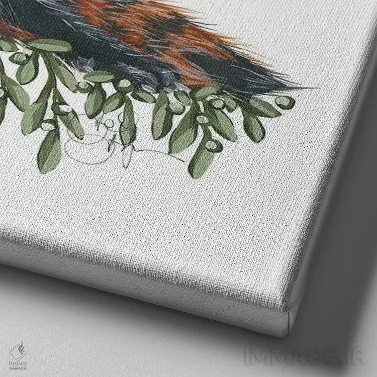 تابلو روباه کوچولو اثر هولیهکس آرت (استودیو هنری) - نمای نزدیک بافت بوم