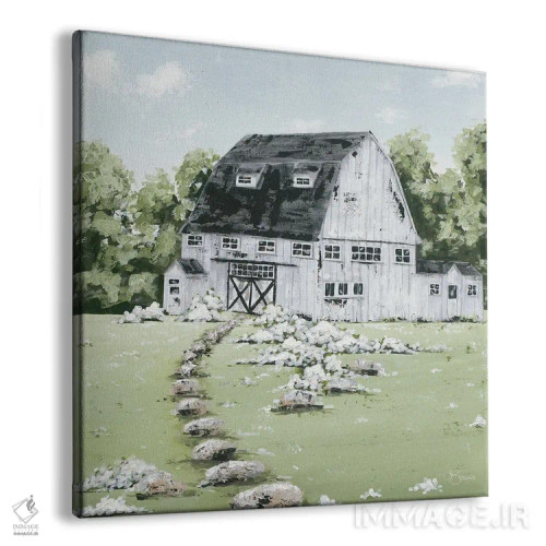 تابلو انبار سفید در مزرعه اثر هولیهکس آرت (استودیو هنری) - نمای پرسپکتیو محصول