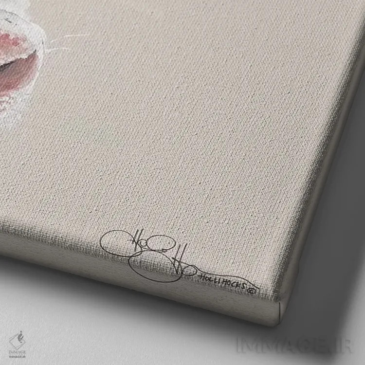 تابلو صبر گاو اثر هولیهکس آرت (استودیو هنری) - نمای نزدیک بافت بوم