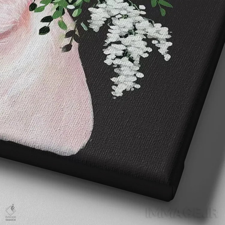 تابلو پوپی خوک اثر هولیهکس آرت (استودیو هنری) - نمای نزدیک بافت بوم