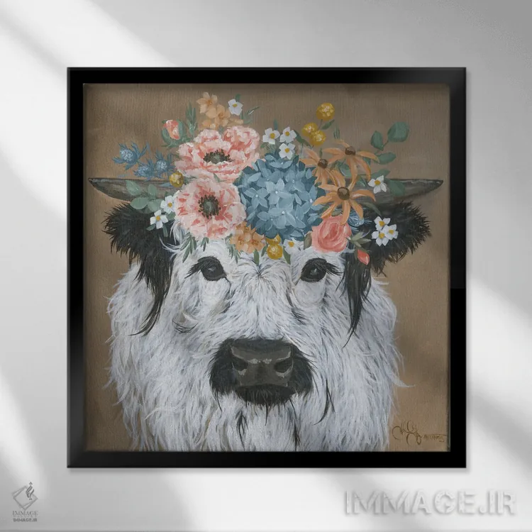 تابلو خانم کالووی اثر هولیهکس آرت (استودیو هنری) - نمای قابدار مشکی