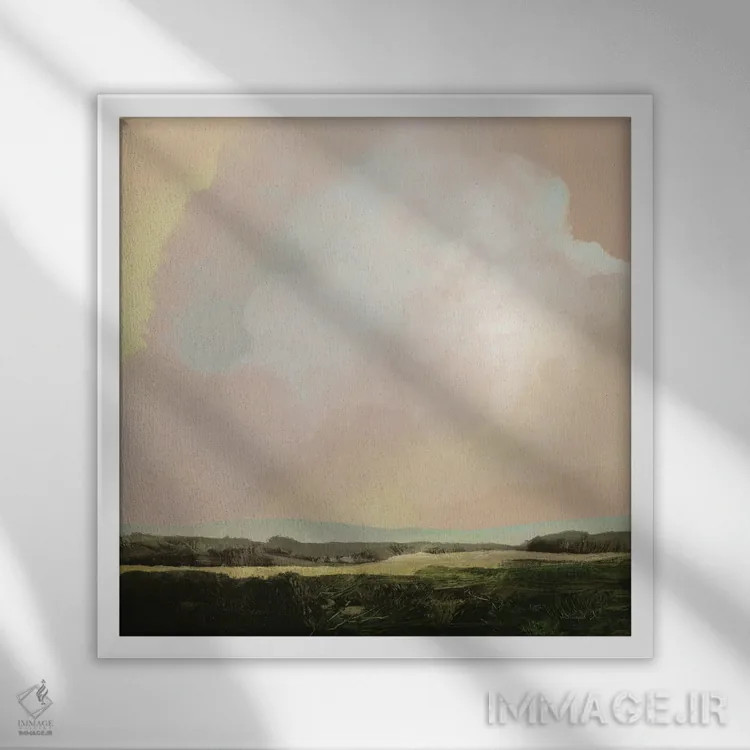 تابلو مزرعه جنوبی اثر دن هابدی - نمای قابدار سفید