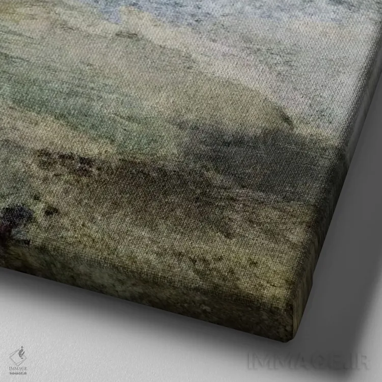 تابلو ساحل دوون (انگلستان) اثر دن هابدی - نمای نزدیک بافت بوم