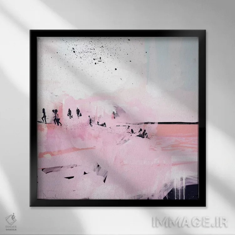 تابلو ساحل هلو اثر دن هابدی - نمای قابدار مشکی