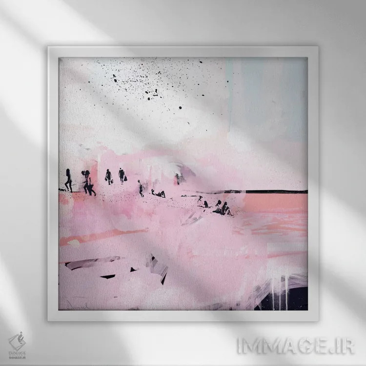 تابلو ساحل هلو اثر دن هابدی - نمای قابدار سفید