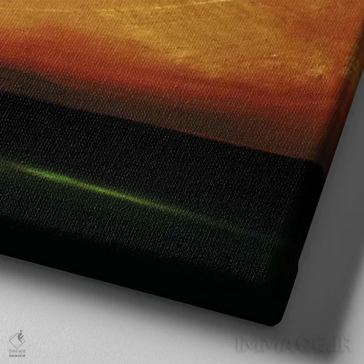 تابلو منتظرت میمانم اثر هدر آفرود - نمای نزدیک بافت بوم