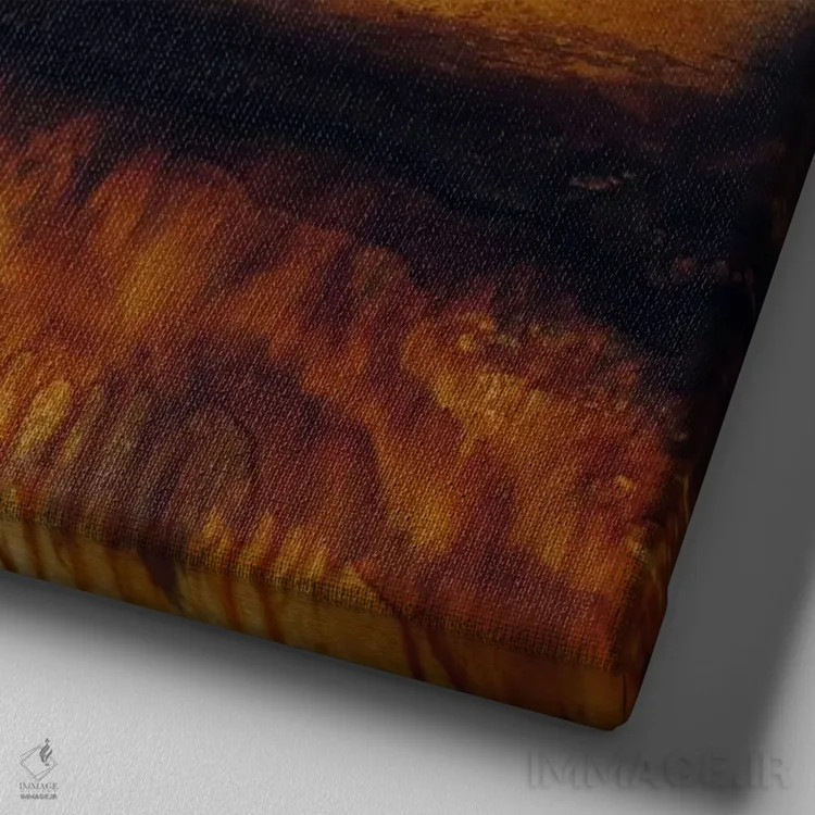 تابلو خانه شیرین خانه اثر هدر آفرود - نمای نزدیک بافت بوم