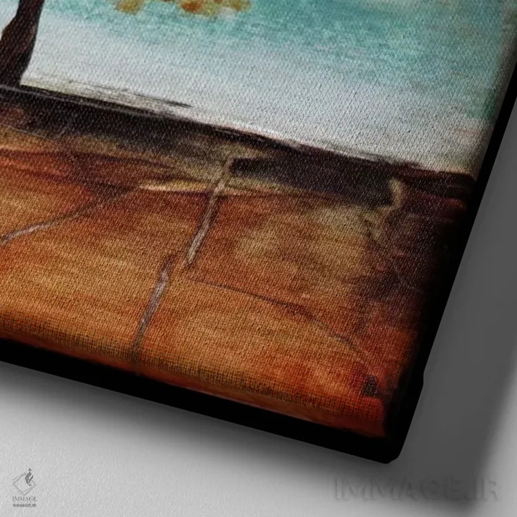 تابلو در اوج شکوفایی اثر هدر آفرود - نمای نزدیک بافت بوم