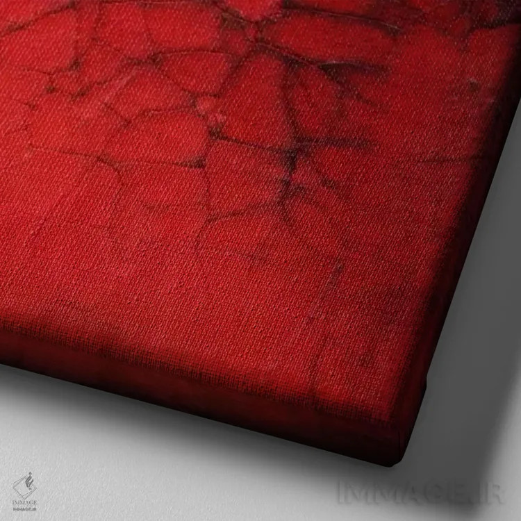 تابلو یک بوسه عالی اثر هدر آفرود - نمای نزدیک بافت بوم