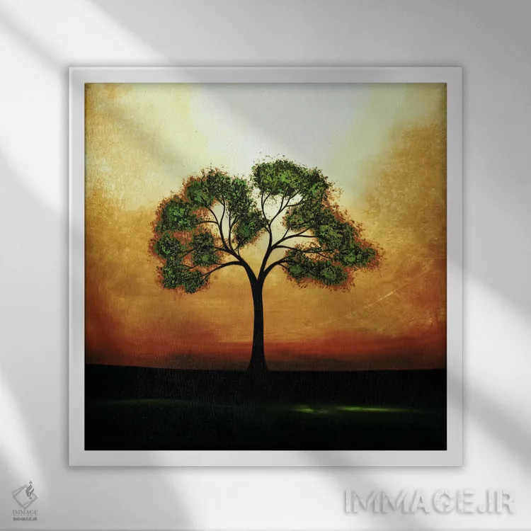 تابلو منتظرت میمانم اثر هدر آفرود - نمای قابدار سفید