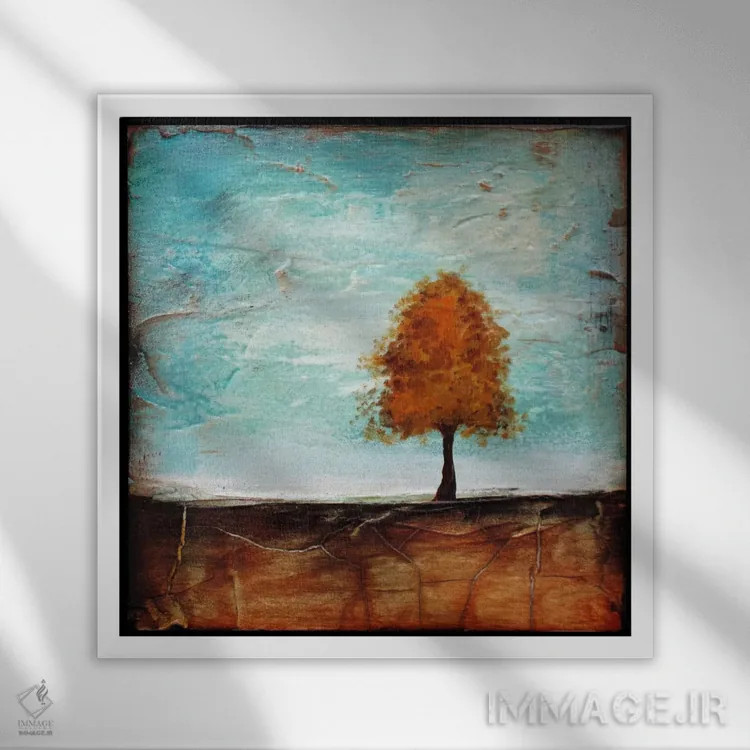 تابلو در اوج شکوفایی اثر هدر آفرود - نمای قابدار سفید