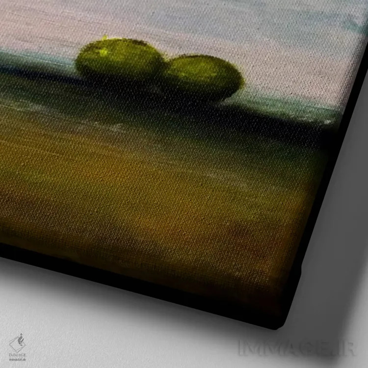 تابلو عشق واقعی اثر هدر آفرود - نمای نزدیک بافت بوم