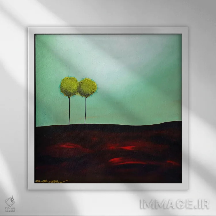 تابلو برای همیشه با هم شماره ۱ اثر هدر آفرود - نمای قابدار سفید