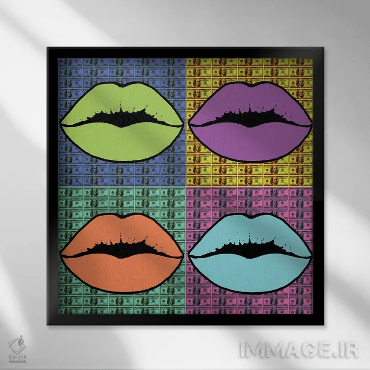 تابلو پول حرف میزند ۱ اثر هدر آفرود - نمای قابدار مشکی