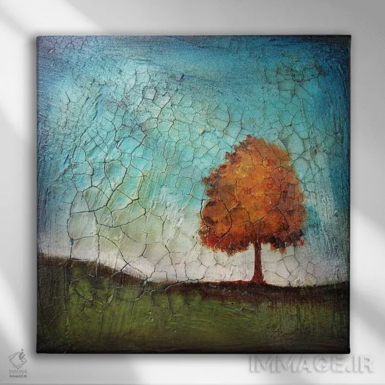 تابلو آسمانهای آبی اثر هدر آفرود - نمای روبهرو روی دیوار