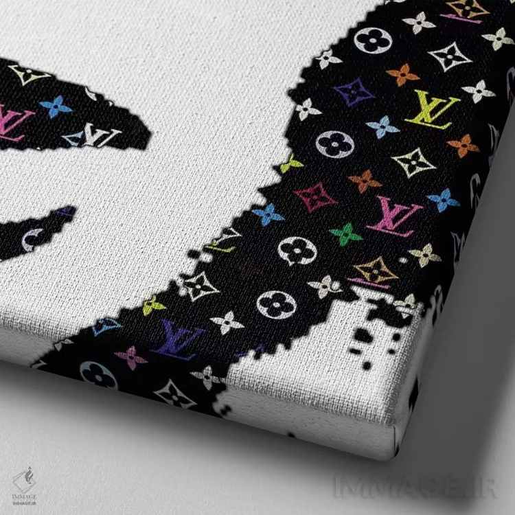 تابلو عشق الوی (لوئی ویتون) اثر هدر آفرود - نمای نزدیک بافت بوم