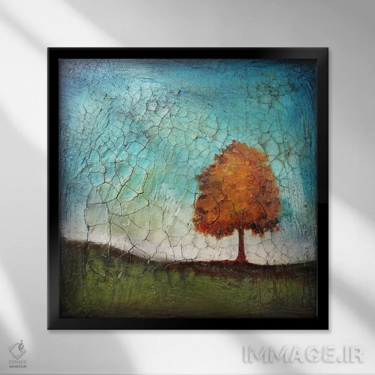 تابلو آسمانهای آبی اثر هدر آفرود - نمای قابدار مشکی