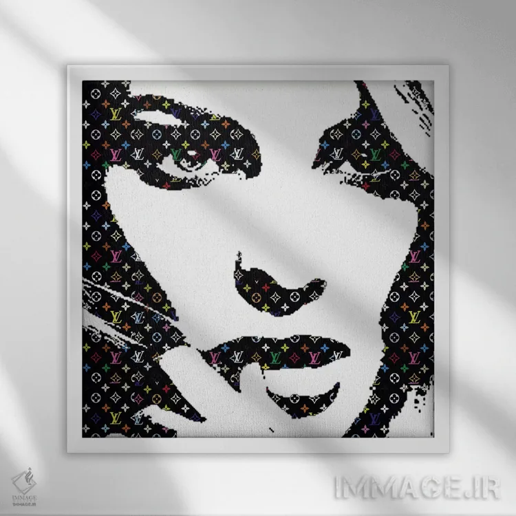 تابلو عشق الوی (لوئی ویتون) اثر هدر آفرود - نمای قابدار سفید